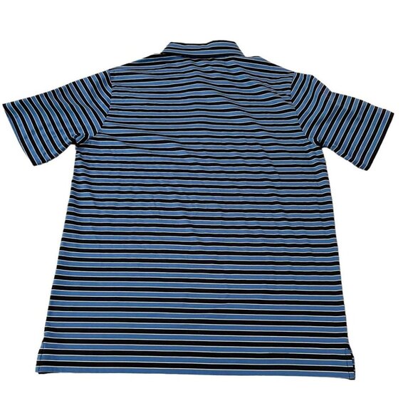 Footjoy 1857 Collection Polo Golf Shirt Mens Medium Blue Striped Short Sleeve - Picture 5 of 5